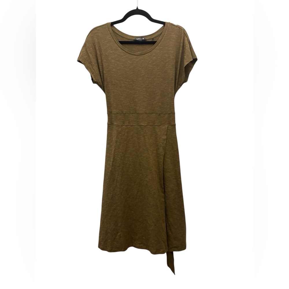 Casual Olive Green Short Sleeve Dress